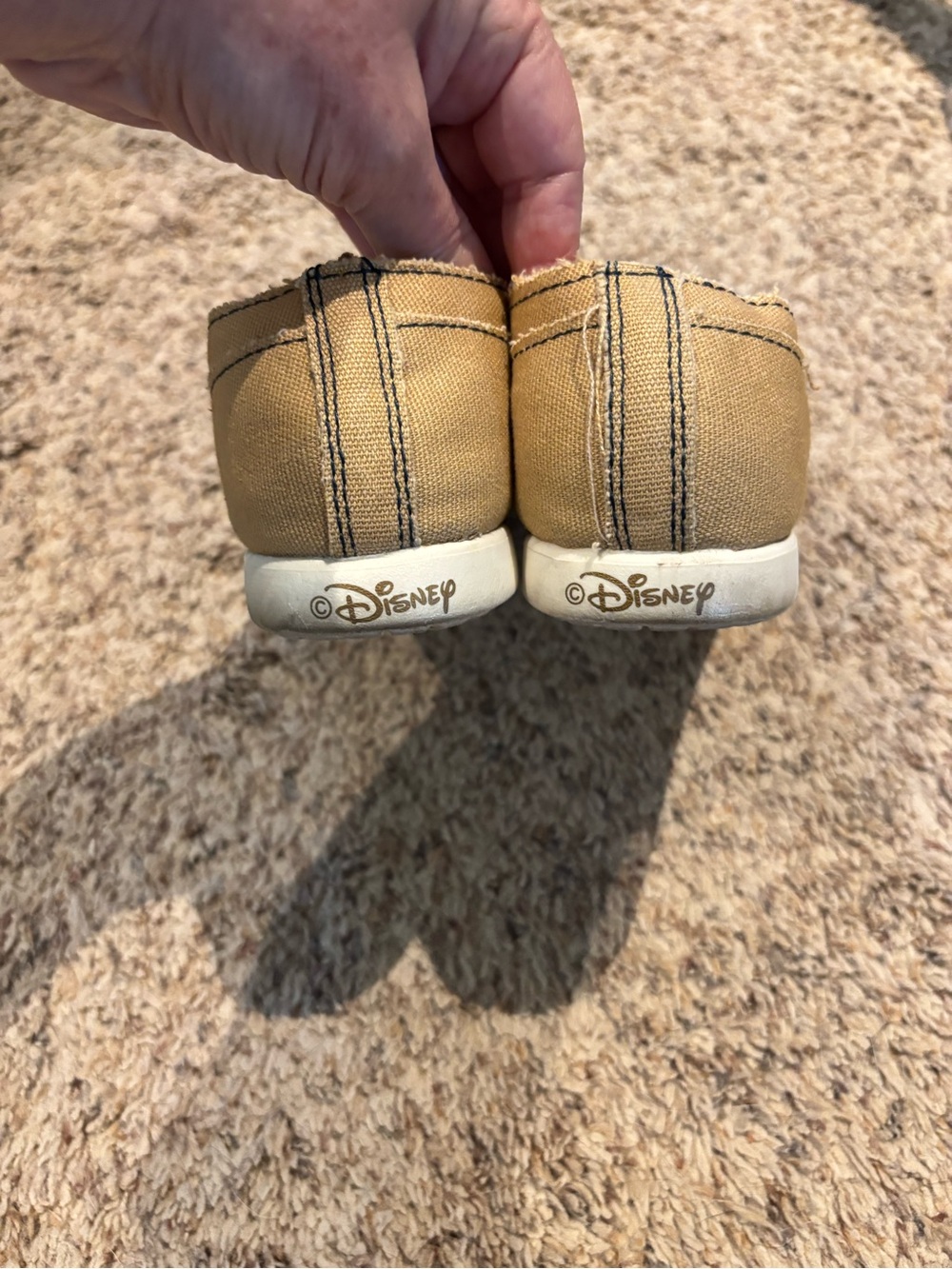 CROCS Mickey Mouse Slip-On Sneakers in Tan, Black and Red - Picture 2 of 3